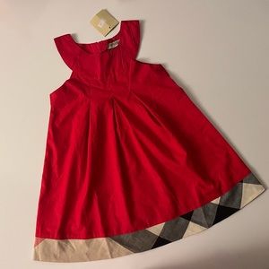 Burberry Toddler Girl Red Dress size Large